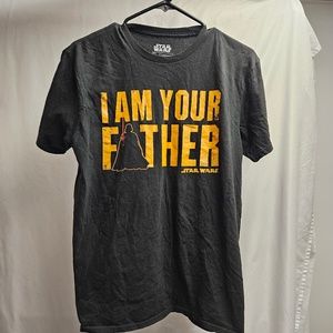 2for$20 Star Wars I am your father tee shirt black gold large Darth Vader movie